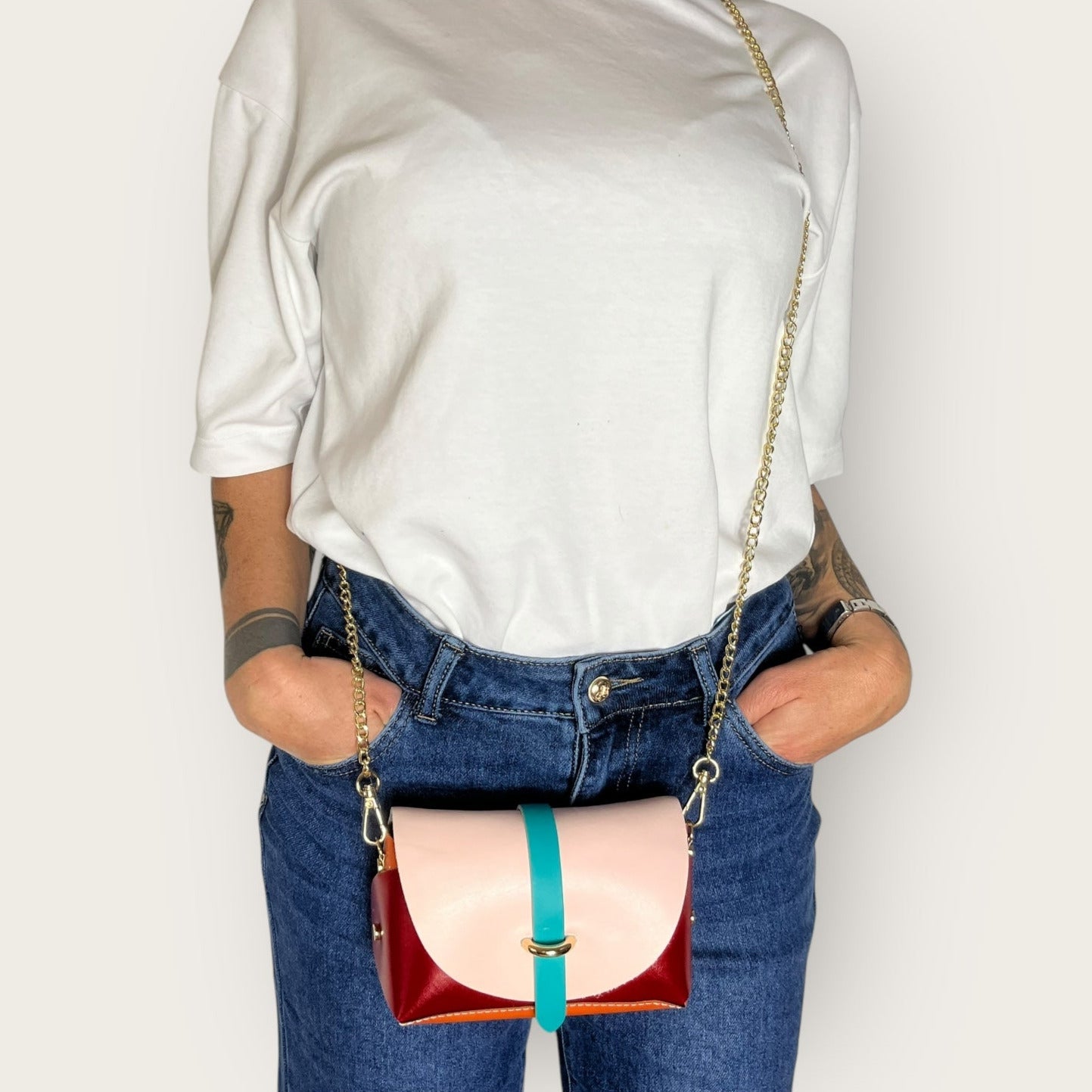 Pacha Genuine Leather Bag Made in Italy Various Colors