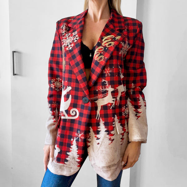 Blazer Navidad - Stampa in Stile Country