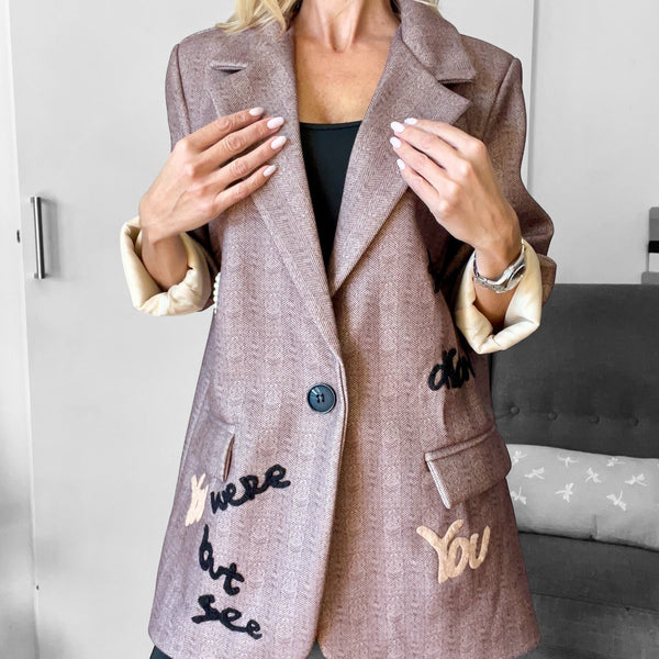 Blazer Over & Chic - Vintage Con Dettagli Ricamati