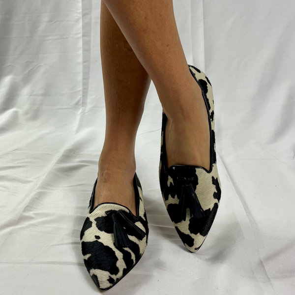 Mocassini Cavallino Con Frange - Vera Pelle Made In Italy