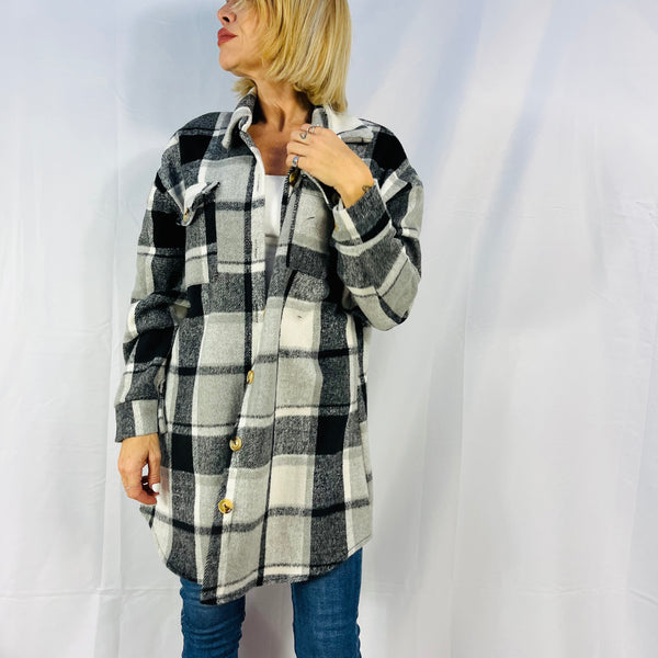 Camicia Vestito Corinna - Bianco E Nero