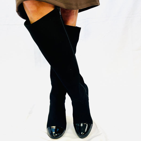 Stivali Marta In Camoscio - Vera Pelle Made In Italy