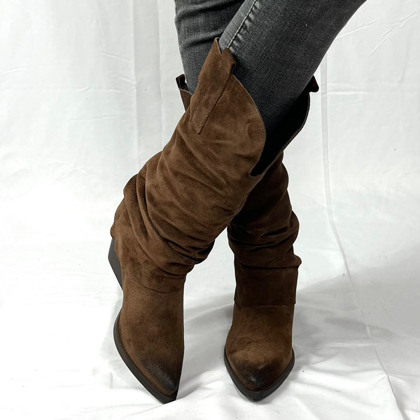 Stivali Texani Alti Jackie - Vera Pelle Made In Italy