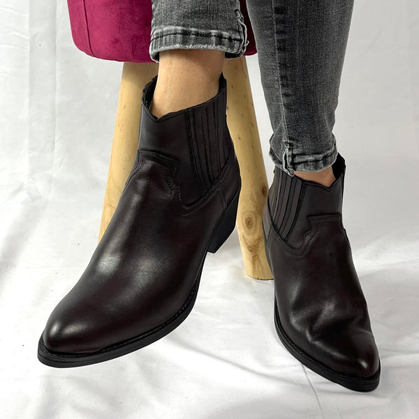 Stivali Texani Bassi Olly - Vera Pelle Made In Italy