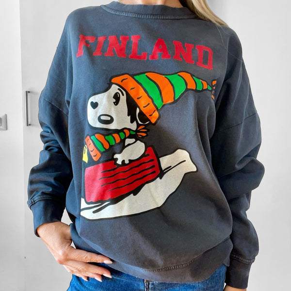 Felpa Finlandia Invernale con Stampa Vintage