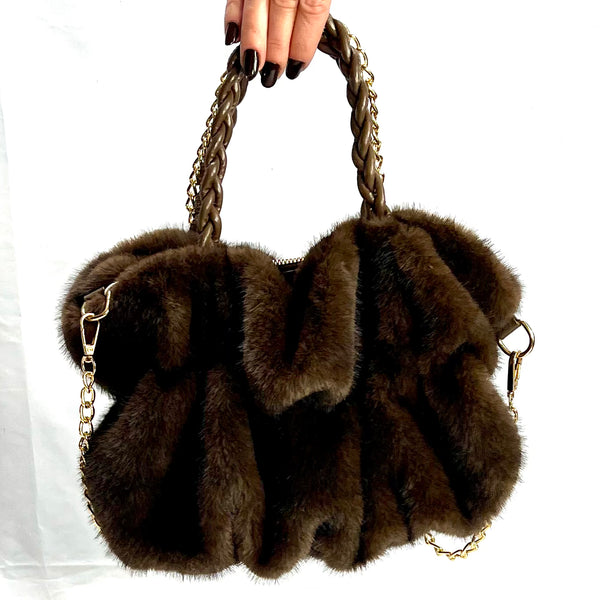 Borsa Treccia Con Catenella - Eco Visone