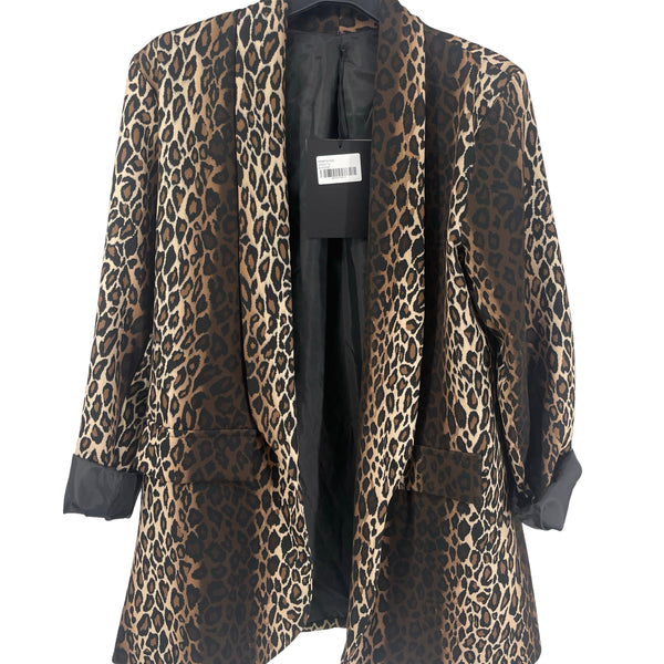 Blazer Animalier Senza Allacciatura