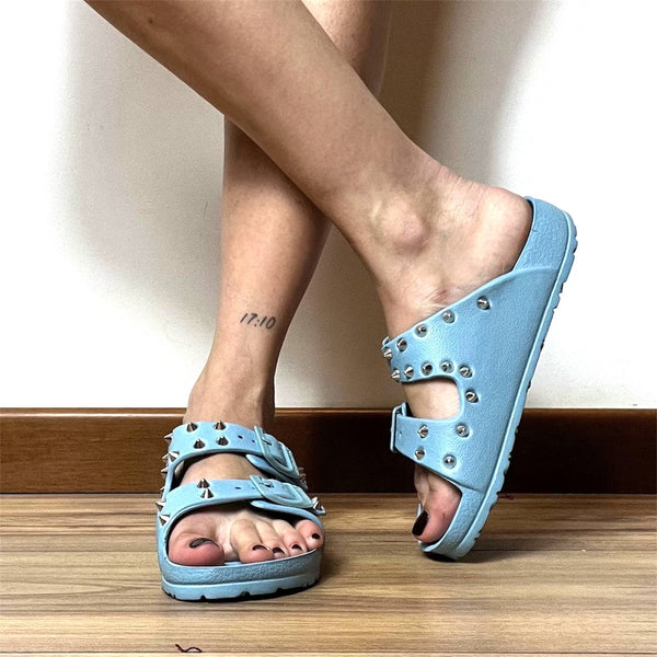 Sandali Atena Custom Borchie Celeste
