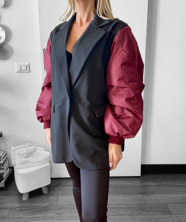 Blazer Bomber Con Maniche A Palloncino – Eleganza E Stile