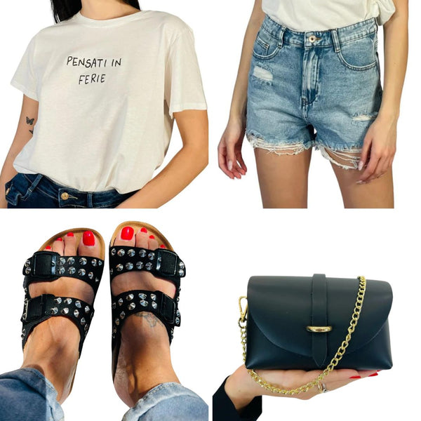 Outfit Summer Vibes - Maglietta Pensati In Ferie