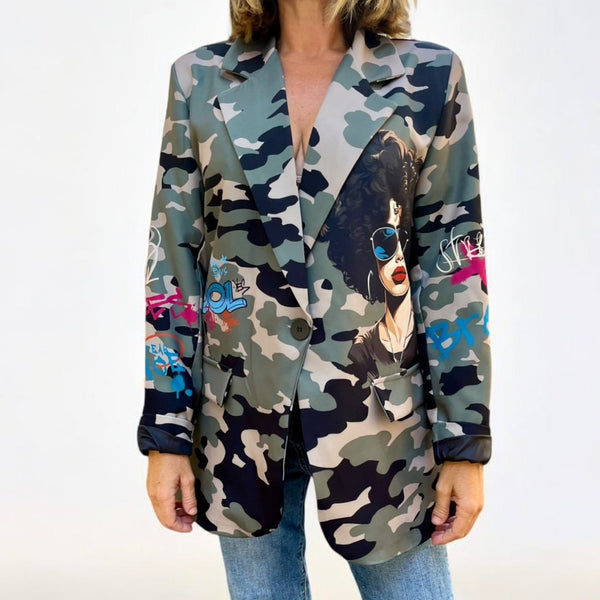 Blazer Oversize Fantasia - Militare