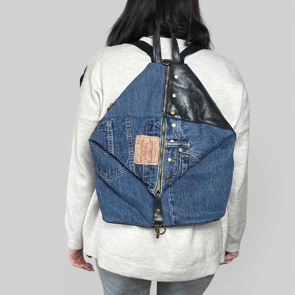 Zaino Vintage Denim/Pelle