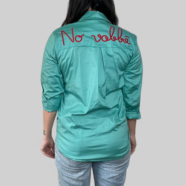 Camicia "No Vabbè" con Ricamo – Ironica e di Tendenza