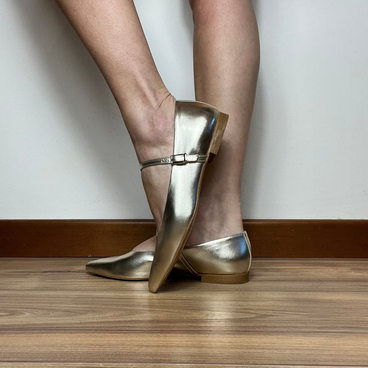 Ballerine London Tacco 1 cm - Made In Italy Vera Pelle - PinUp Shoes