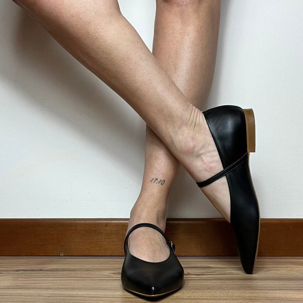 Ballerine London Tacco 1 cm - Made In Italy Vera Pelle - PinUp Shoes