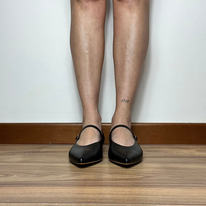 Ballerine London Tacco 1 cm - Made In Italy Vera Pelle - PinUp Shoes