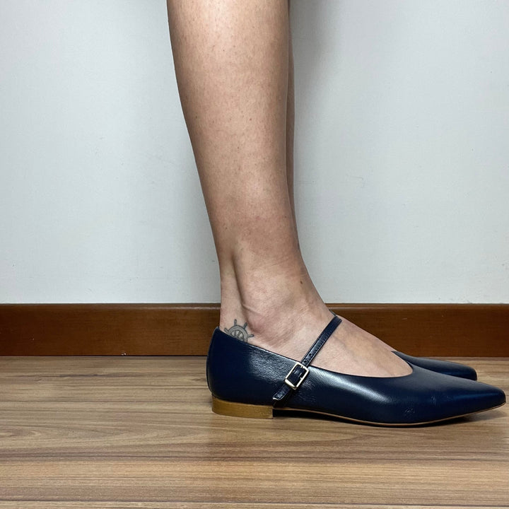 Ballerine London Tacco 1 cm - Made In Italy Vera Pelle - PinUp Shoes