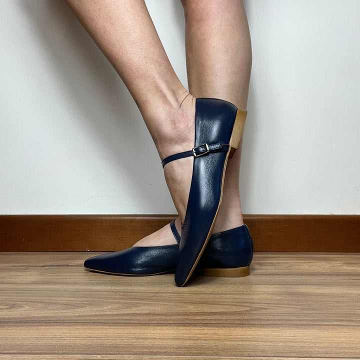 Ballerine London Tacco 1 cm - Made In Italy Vera Pelle - PinUp Shoes