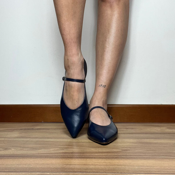 Ballerine London Tacco 1 cm - Made In Italy Vera Pelle - PinUp Shoes