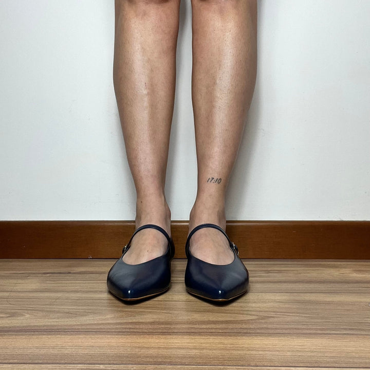 Ballerine London Tacco 1 cm - Made In Italy Vera Pelle - PinUp Shoes