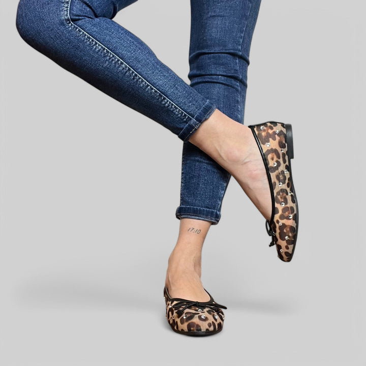 Ballerine trasparenti con dettagli luminosi – Eleganza eterea - PinUp Shoes