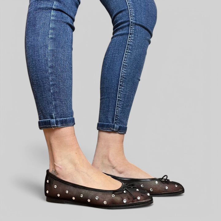 Ballerine trasparenti con dettagli luminosi – Eleganza eterea - PinUp Shoes