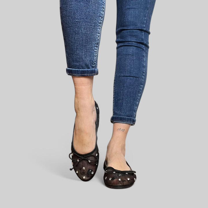 Ballerine trasparenti con dettagli luminosi – Eleganza eterea - PinUp Shoes