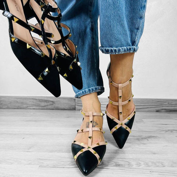 Ballerine Viola - Custom Borchie - PinUp Shoes