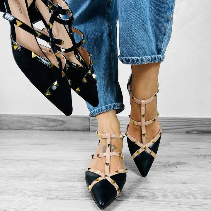 Ballerine Viola - Custom Borchie - PinUp Shoes