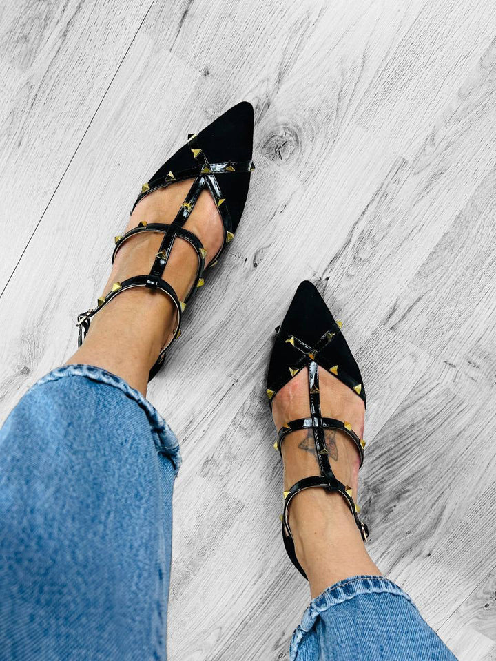 Ballerine Viola - Custom Borchie - PinUp Shoes