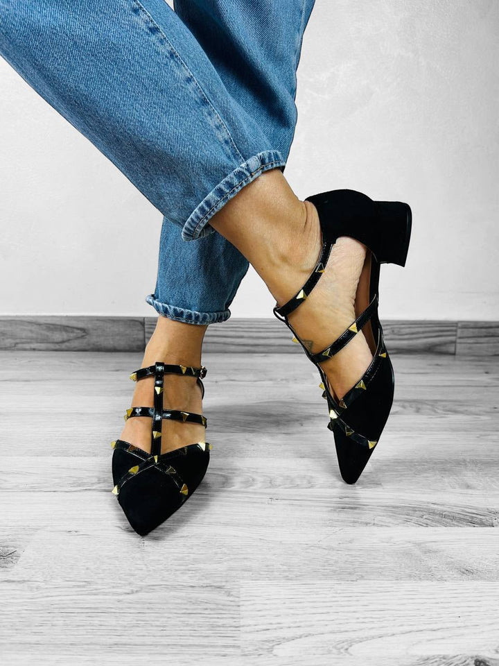 Ballerine Viola - Custom Borchie - PinUp Shoes