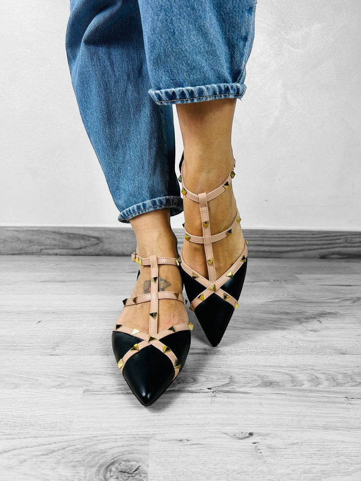 Ballerine Viola - Custom Borchie - PinUp Shoes