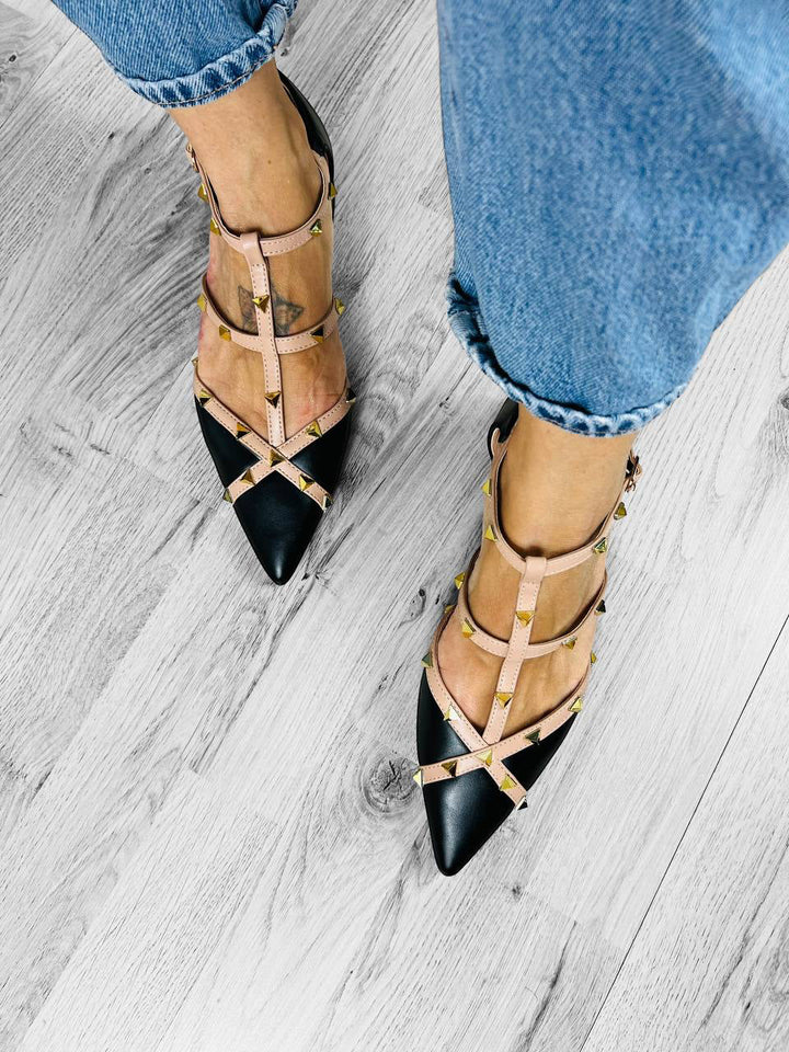 Ballerine Viola - Custom Borchie - PinUp Shoes