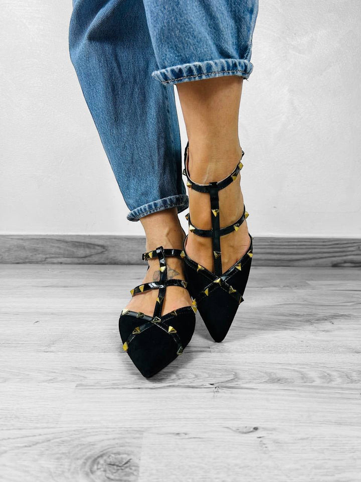 Ballerine Viola - Custom Borchie - PinUp Shoes