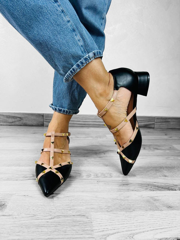 Ballerine Viola - Custom Borchie - PinUp Shoes