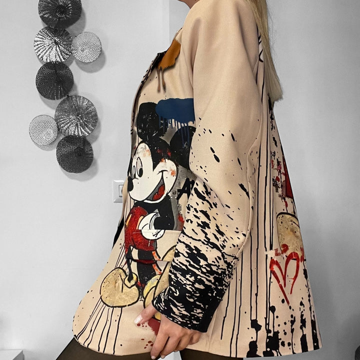Blazer Oversize Cartoon A Righe - PinUp Shoes