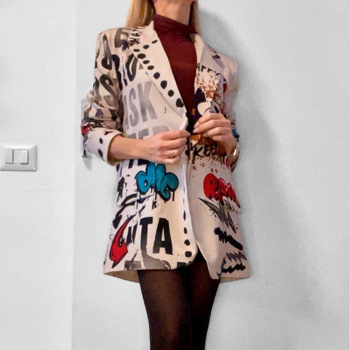 Blazer Oversize Cartoon Fantasia Pop Art - Collezione Limitata - PinUp Shoes