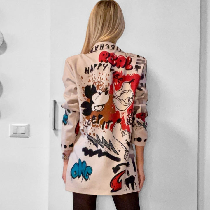 Blazer Oversize Cartoon Fantasia Pop Art - Collezione Limitata - PinUp Shoes