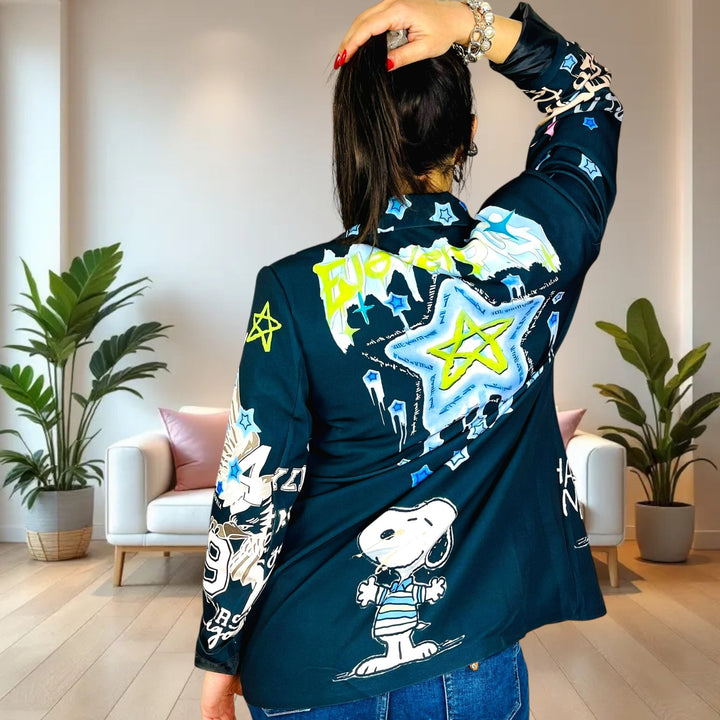 Blazer Oversize Cartoon - Smile Happyness - PinUp Shoes