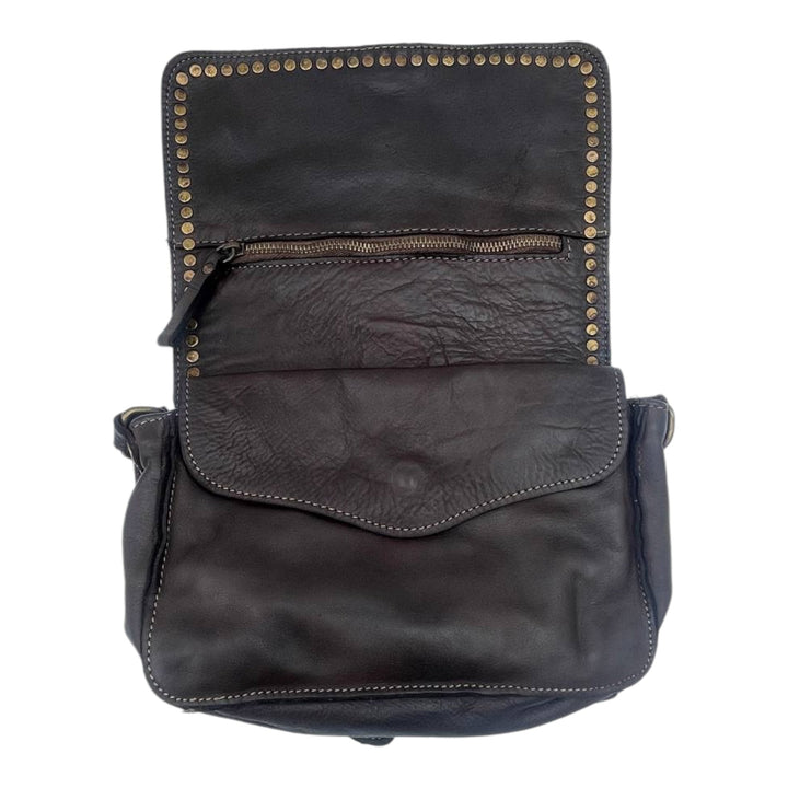 Borsa A Tracolla In Pelle Con Borchie – Stile Rock Chic - PinUp Shoes