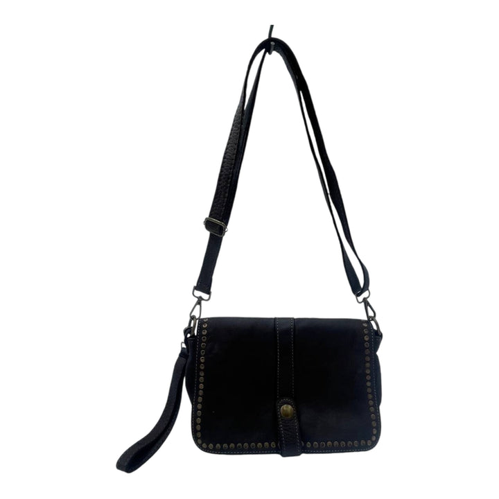 Borsa A Tracolla In Pelle Con Borchie – Stile Rock Chic - PinUp Shoes