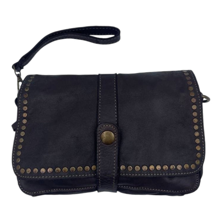 Borsa A Tracolla In Pelle Con Borchie – Stile Rock Chic - PinUp Shoes