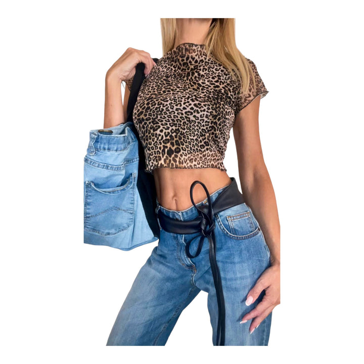 Borsa In Denim E Vera Pelle Con Frange - Tracolla Regolabile - PinUp Shoes