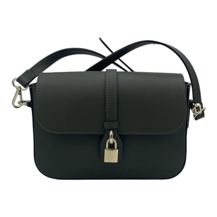 Borsa Roma A Tracolla Con Lucchetto - Vera Pelle Made In Italy - PinUp Shoes