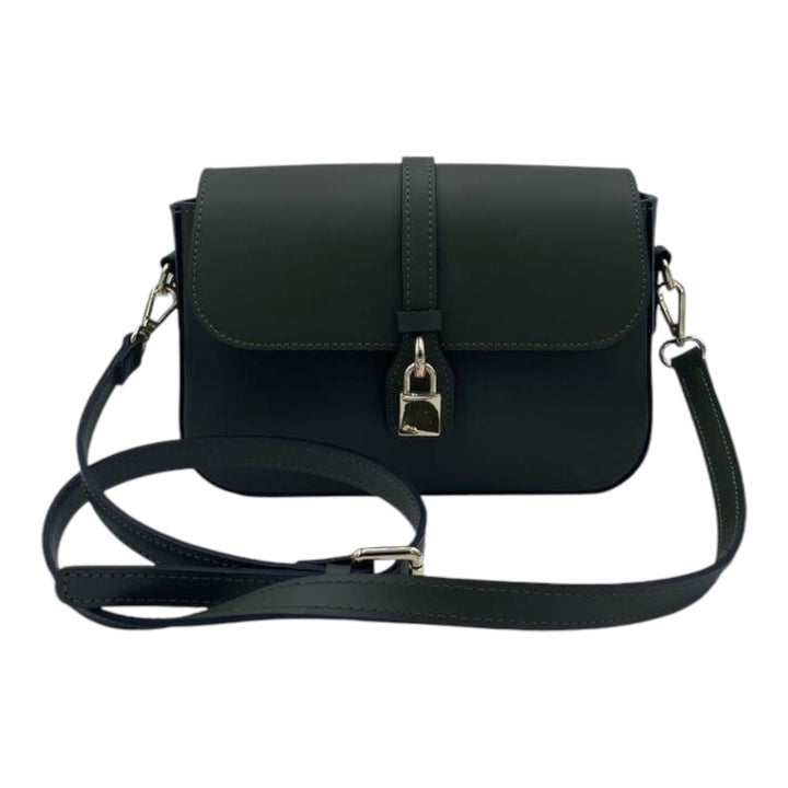Borsa Roma A Tracolla Con Lucchetto - Vera Pelle Made In Italy - PinUp Shoes