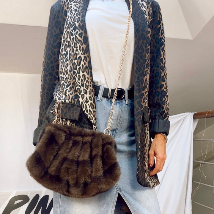 Borsa Softy Con Catenella - Eco Visone in - PinUp Shoes