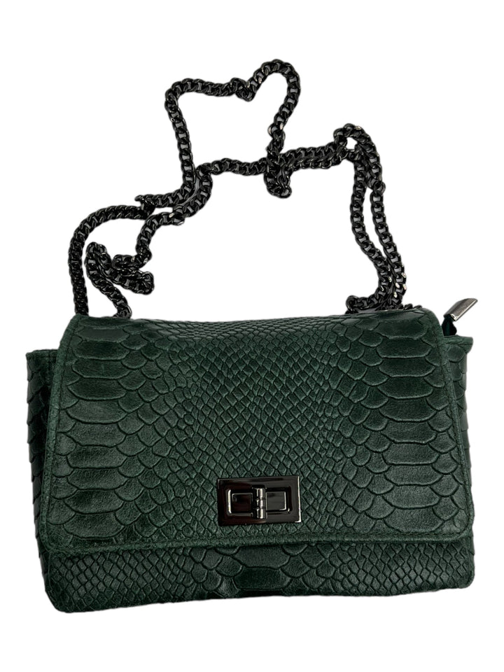 Borsa Tracolla Venis In Vera Pelle Con Motivo Pitonato - 14 Colori Disponibili - Made in Italy - PinUp Shoes