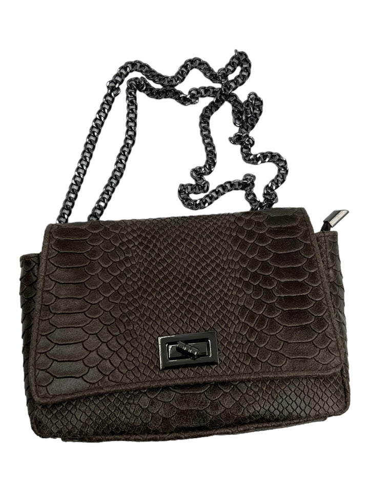 Borsa Tracolla Venis In Vera Pelle Con Motivo Pitonato - 14 Colori Disponibili - Made in Italy - PinUp Shoes