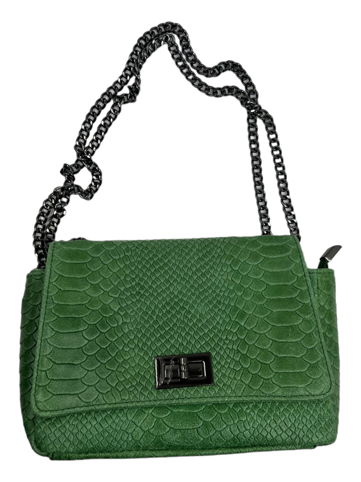 Borsa Tracolla Venis In Vera Pelle Con Motivo Pitonato - 14 Colori Disponibili - Made in Italy - PinUp Shoes