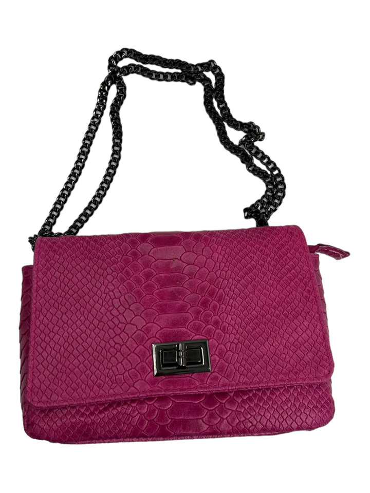 Borsa Tracolla Venis In Vera Pelle Con Motivo Pitonato - 14 Colori Disponibili - Made in Italy - PinUp Shoes